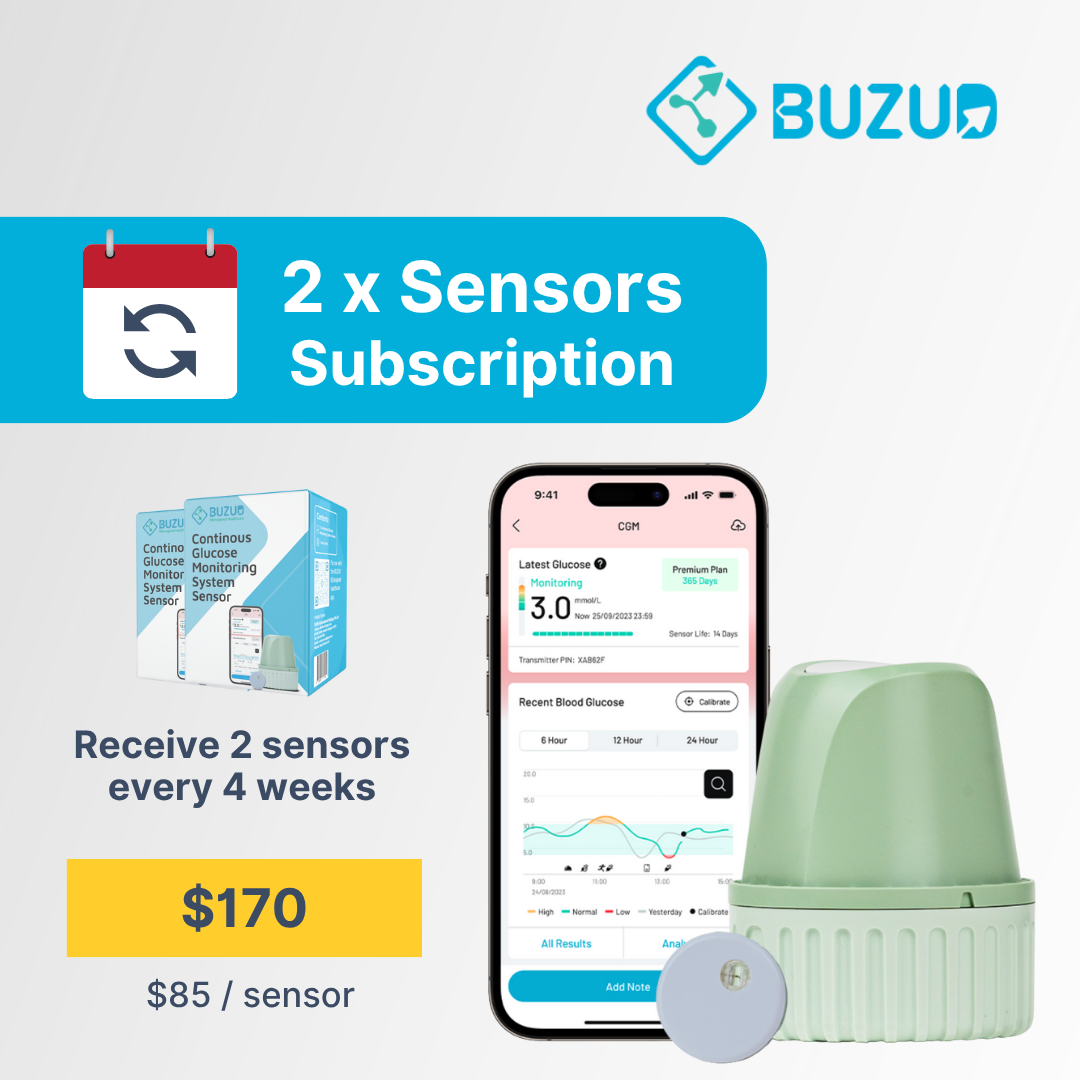 BUZUD Continuous Glucose Monitor (CGM) 2.0 (Monthly Subscription)